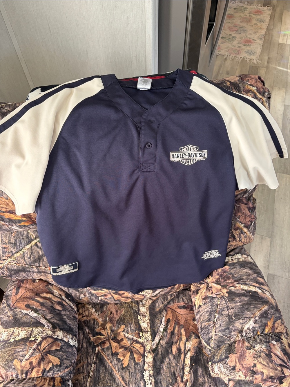 Harley-Davidson Navy and Cream Jersey